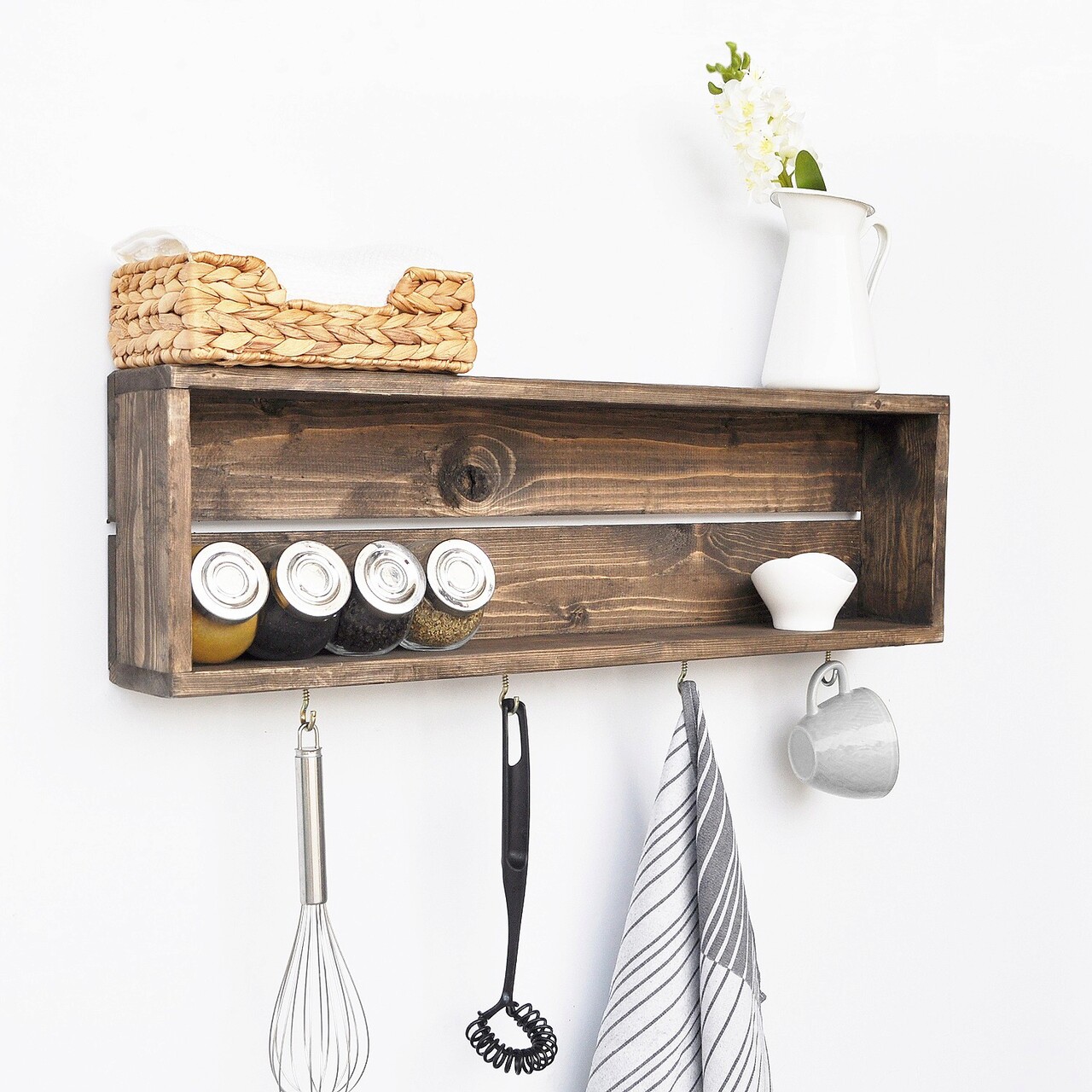 Raft de bucatarie, Hanah Home, Aa072, 70x21x10 cm, Maro - imagine 4